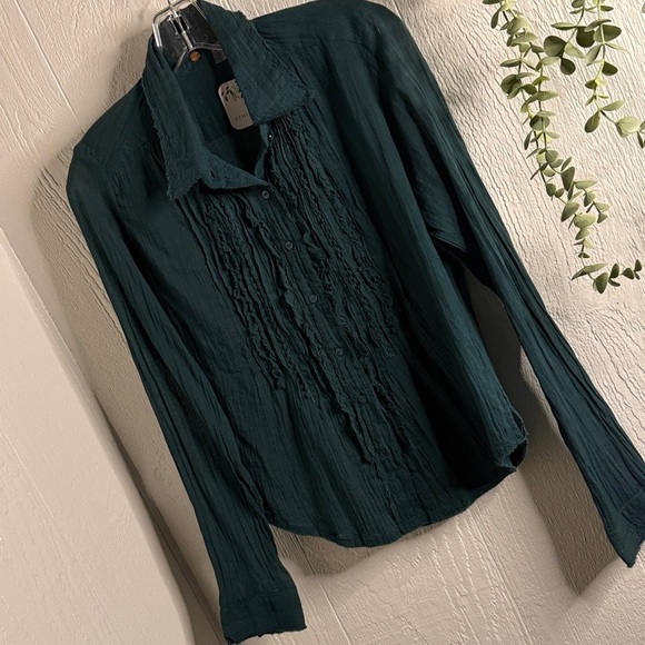 Free People Tops - Drew tuxedo Shirt NWOT